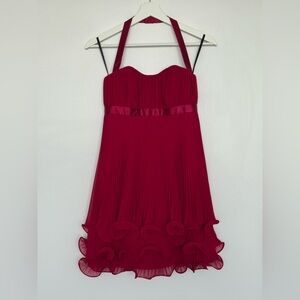 Vibrant burgundy baby doll dress